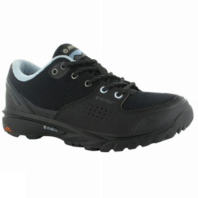 Hi-Tec Womens V-Lite Wild-Life Low I Waterproof Shoe Black/Forget me not